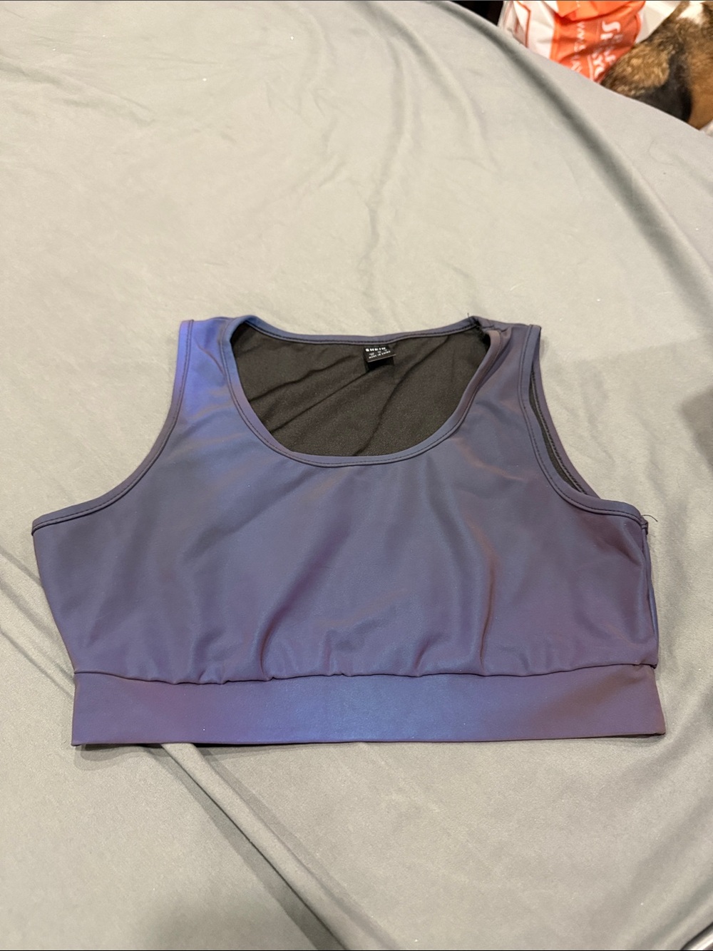 SHEIN Purple Activewear Sports Bra Crop Top